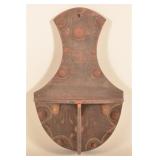 Paint-Decorated Late-19th C. Hanging Shelf