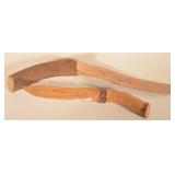 Two Carved Wood Camp Chiquetan Boy Scout Knives