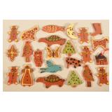 Lester Breininger Redware Christmas Ornaments
