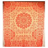 Antique Red & White Woven Coverlet