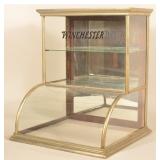 Antique Small Nickel-Plated Tower Showcase