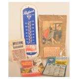 NOS Hanging Displays, Calendar, Sign, Thermometer