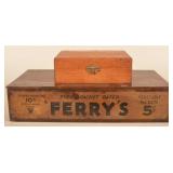 Two DM Ferry Detroit MI Flower Seed Display Boxes