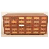 Unusual Small 30-Drawer Countertop Seed Cabinet