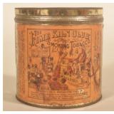 Rare Lime Kiln Club Paper Label Tobacco Tin