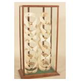 Antique General Store Oak & Glass Collar Display