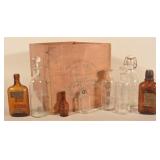 Early Lancaster Shaeffer Whiskey Crate & Bottles