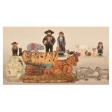 Hubley Cast Iron Doorstop & Figures
