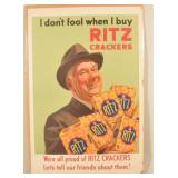 Large 1930s Ritz Cracker Artist Proof Poster