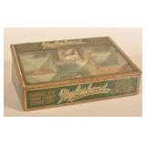 Nufashond Shoe Lacers Tin & Glass Shoe Display