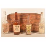 Paper Label Lancaster, PA Whiskey Bottles and Box