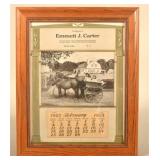 Dr. Daniels Veterinary Advertising 1923 Calendar