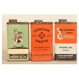 Allis-Chalmers & Nourse Screw Top Oil Cans