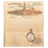 International Stock Food Dan Patch Gold Stopwatch