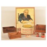 Rumford Baking Powder Easel-Back Sign & Crates