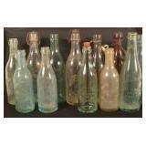 Twelve Antique Lancaster Beer Bottles