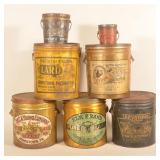 Collection of Western PA Advertising Lard Tins