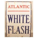 Single-Sided Porcelain Atlantic White Flash Sign