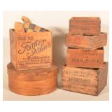 Group Antique Wood Shipping Crates