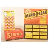 Vintage Cigarette Gag & Mend-O-Leak Display