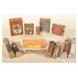 Collection Vintage Flashlights & Eveready Battery