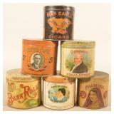 Group Six Cigar Tins Incl. War Eagle & Bank Roll