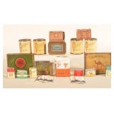 Collection Vintage Cigarette Tins and Ephemera