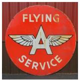 72" Double-Sided Porcelain Flying A Service Sign