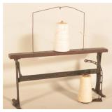 Cast Iron & Wood Counter Paper & String Holder