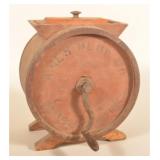 No.1 Improved Wood Cow Stenciled Butter Churn