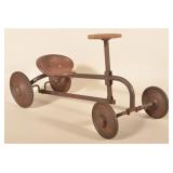 Antique Metal "Irish Mail" Push/Pull Cart