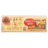2 Pittsburgh Brewing Iron City Beer Vintage Signs