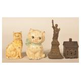 Cast Iron Cats, House, Statue of Liberty Banks