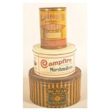Stack of Vintage Advertising Tins