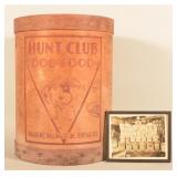 Vintage "Hunt Club Dog Food" Advertising Barrel