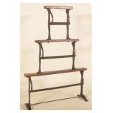 3-Tier Country Store Iron & Wood Paper Rack