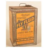 Large 5-Gallon Rawleighs Fly Fluid Advertising Tin