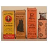 Antique Veterinary Advertising Cat Remedy Packages