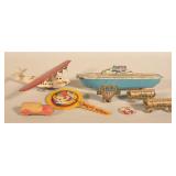 Wyandotte Pressed Steel Clipper Plane & Other Toys