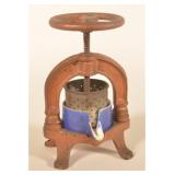 Small Cast Iron Fruit Presser w/ Porcelain Cup
