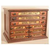 Excellent Clark & Russell 9-Drawer Spool Cabinet
