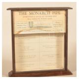 The Monarch Pipe Wood & Glass Counter Display