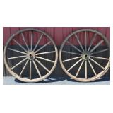 Pair of Massey Harris Wood Spoke Tractor Wheels