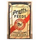 Large Single-Sided Tin Pratts Poultry Feed Sign