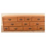 11-Drawer Wood Apothecary Cabinet