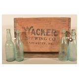 Lancaster, PA Wacker Brewery Crate & Beer Bottles
