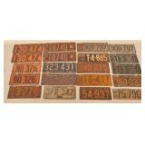 Collection PA /MD/ND/MT Antique Car License Plates