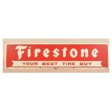 Firestone Double-Sided Tin Advertising Tire Sign