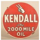 1952 Double-Sided Kendall Tin Oil Sign
