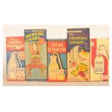 Collection of Vintage Straws & Cream Extractors